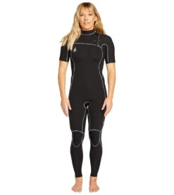 Volcom Women's 2Mm Chest Zip Fullsuit Wetsuit -Swimwear Outlet 8647080411304 black