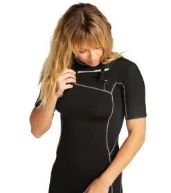 Volcom Women's 2Mm Chest Zip Fullsuit Wetsuit -Swimwear Outlet 8647080411304 black 4a