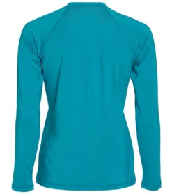 Nike Women's Solid Long Sleeve Hydro Rashguard 30 Nike Women's Solid Long Sleeve Hydro Rashguard -Swimwear Outlet 8647538245800 brightspruce 2a
