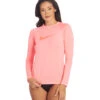 Nike Women's Solid Long Sleeve Hydro Rashguard 2 Nike Women's Solid Long Sleeve Hydro Rashguard -Swimwear Outlet 8647538245800 sunsetpulse 1a