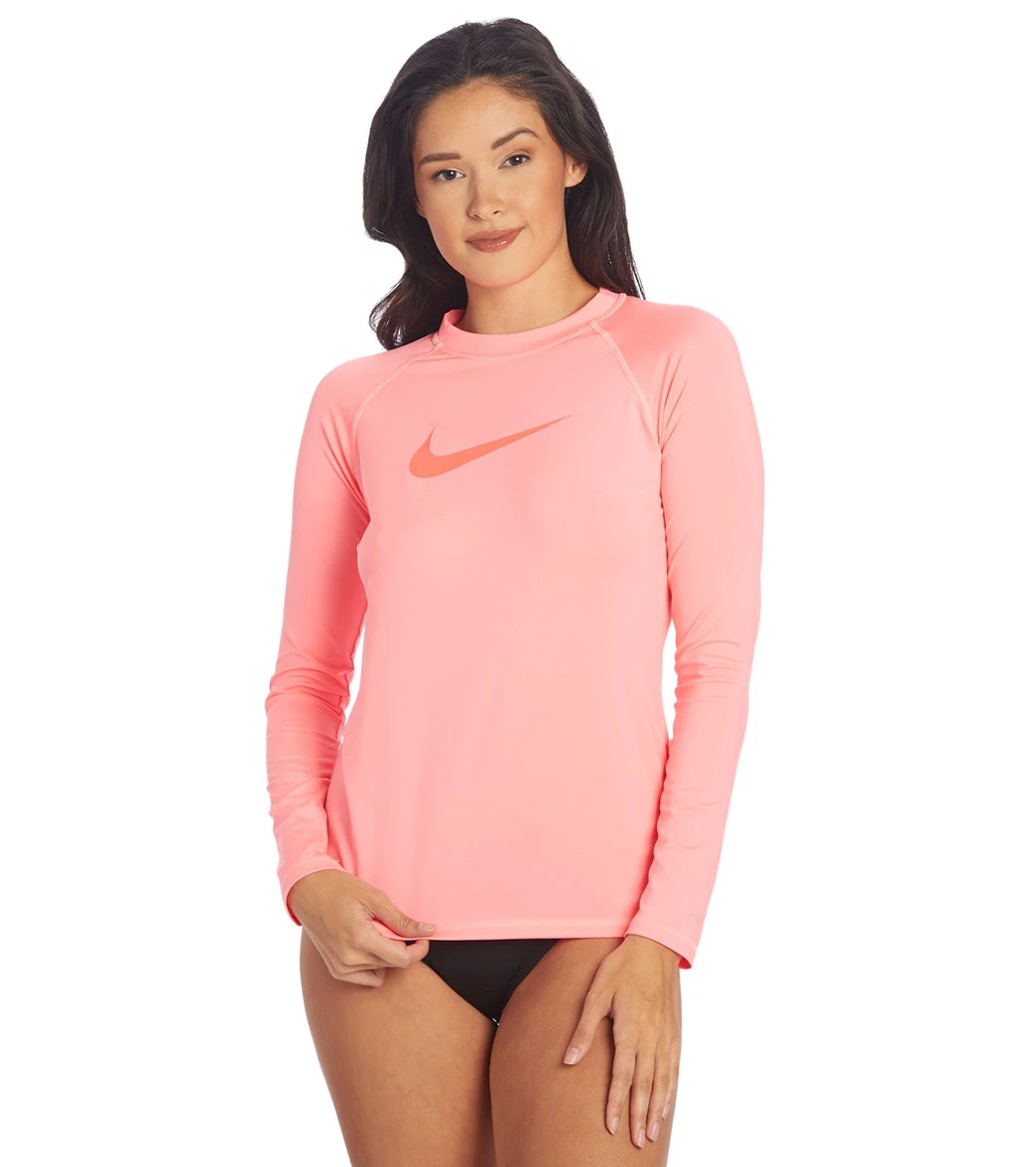 Nike Women's Solid Long Sleeve Hydro Rashguard 9 Nike Women's Solid Long Sleeve Hydro Rashguard - Image 7
