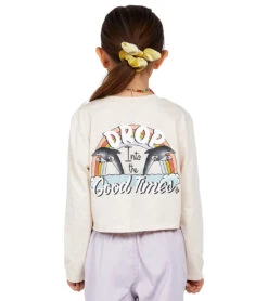 Volcom Girls' Pocket Dial Long Sleeve Tee (Big Kid) -Swimwear Outlet 8647641039016 sand 2a