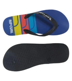 Rip Curl Men's Surf Revival Logo Open Toe Flip Flops -Swimwear Outlet 8647659684008 blackblue 4a