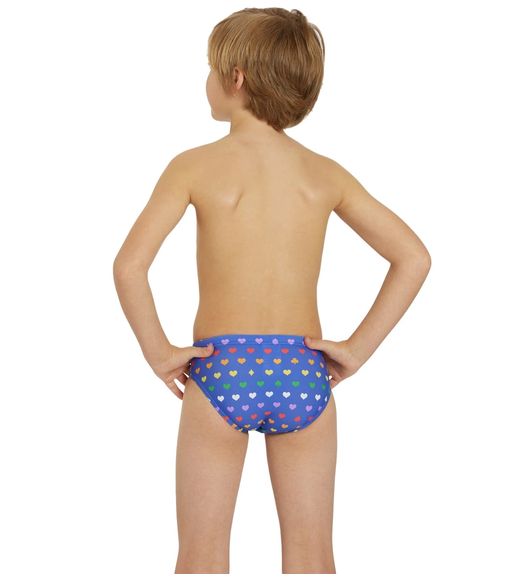 Sporti Rainbow Heart Brief Swimsuit Youth (22-28) 6 Sporti Rainbow Heart Brief Swimsuit Youth (22-28) - Image 4