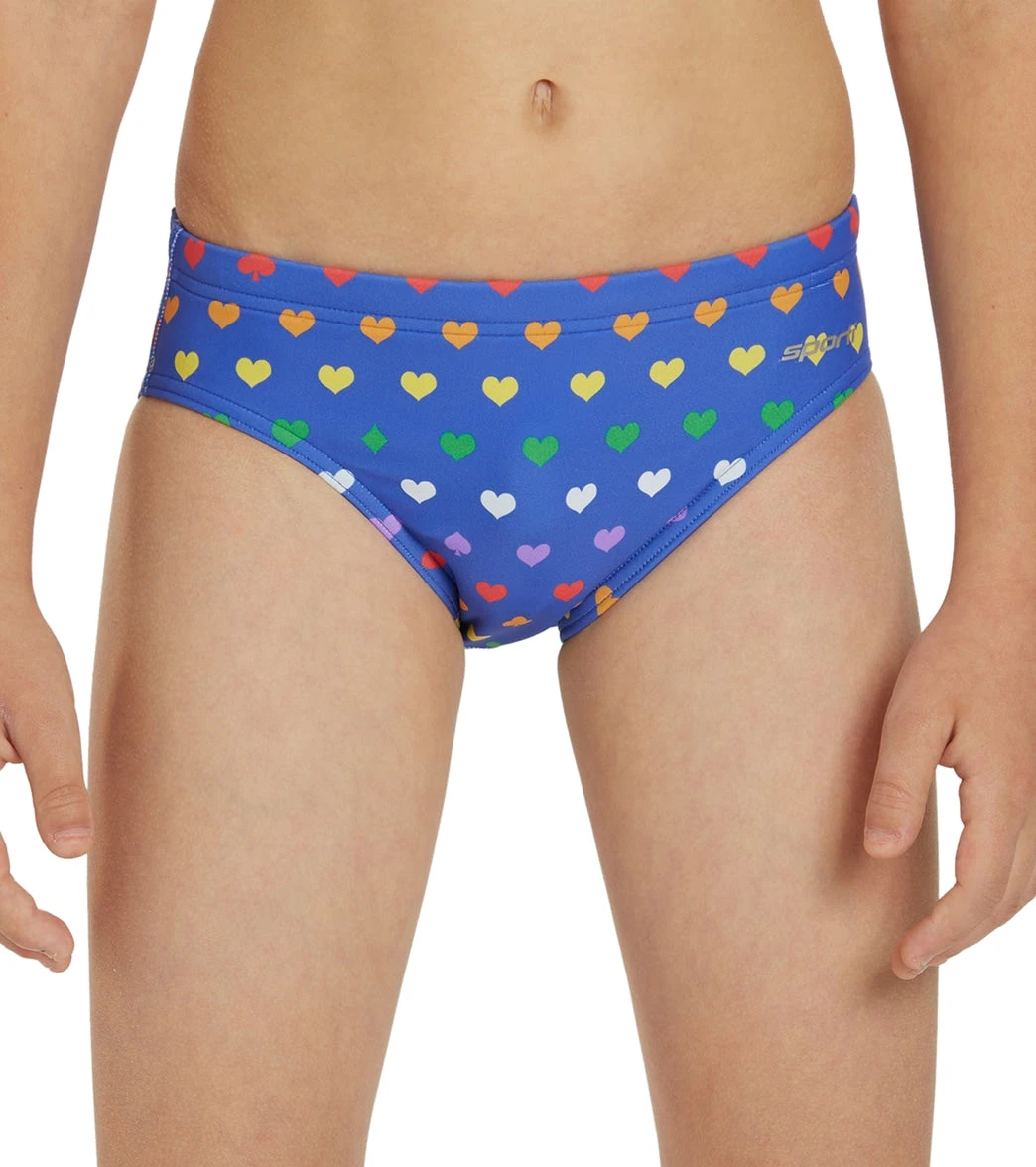Sporti Rainbow Heart Brief Swimsuit Youth (22-28) 7 Sporti Rainbow Heart Brief Swimsuit Youth (22-28) - Image 5