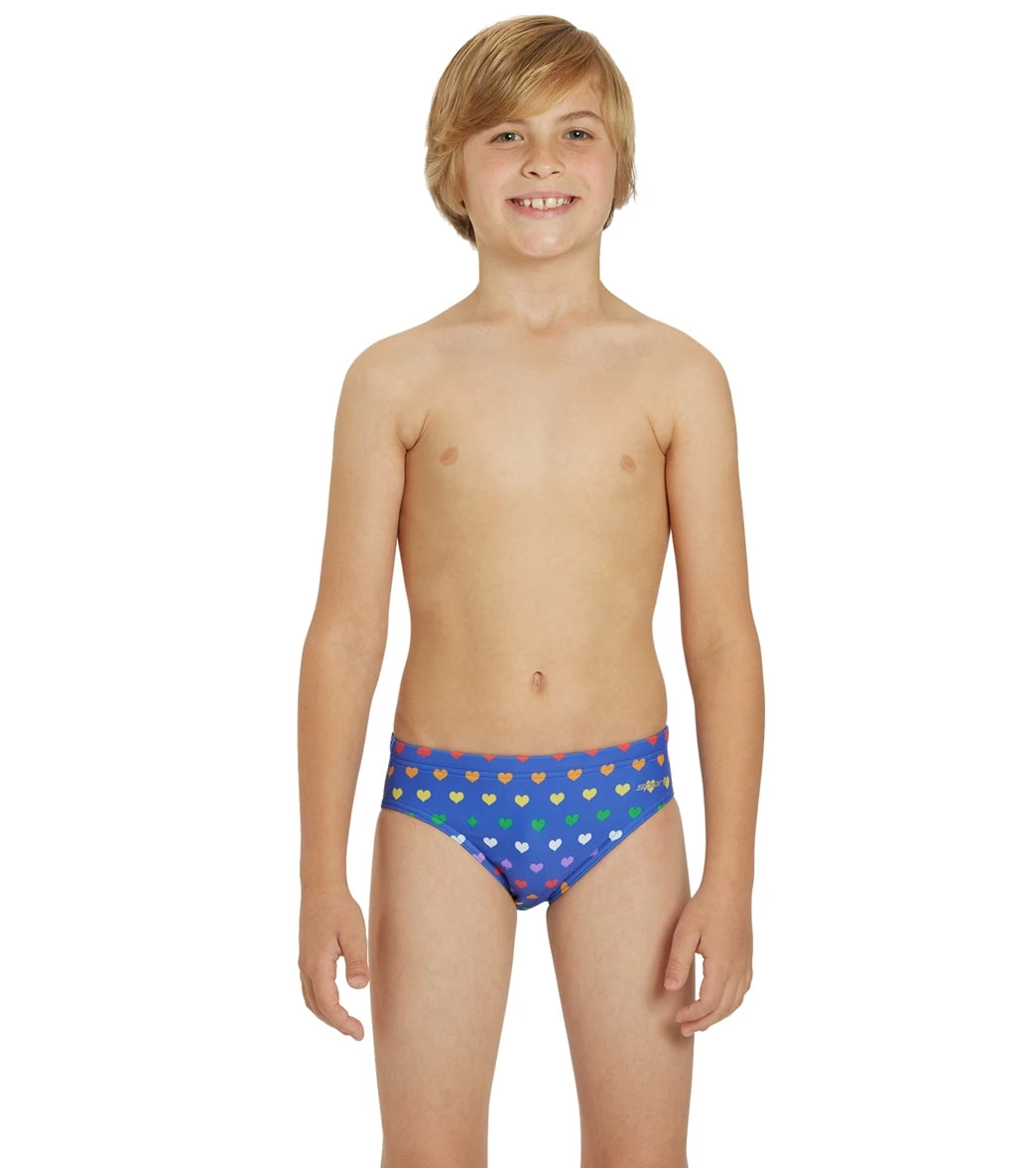 Sporti Rainbow Heart Brief Swimsuit Youth (22-28) 12 Sporti Rainbow Heart Brief Swimsuit Youth (22-28) - Image 10