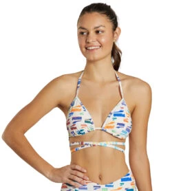 Puma Women's Wrap Triangle Bikini Top -Swimwear Outlet 8647703953576 celebrationprint