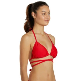 Puma Women's Wrap Triangle Bikini Top -Swimwear Outlet 8647703953576 foralltimered 2a