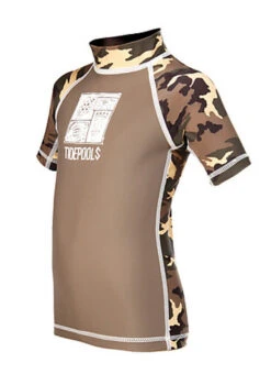 Tidepools Boys' Camouflage S/S Rash Guard -Swimwear Outlet 8647712702632 2t