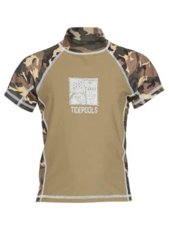 Tidepools Boys' Camouflage S/S Rash Guard -Swimwear Outlet 8647712702632 camouflagesandbar 1a