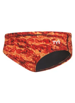 TYR Boys' Agran Wave Racer Brief Swimsuit -Swimwear Outlet 8647764934824 blackorange 1a