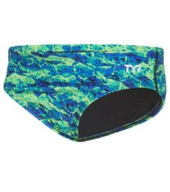 TYR Boys' Agran Wave Racer Brief Swimsuit -Swimwear Outlet 8647764934824 bluegreen
