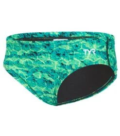 TYR Boys' Agran Wave Racer Brief Swimsuit -Swimwear Outlet 8647764934824 green 1a