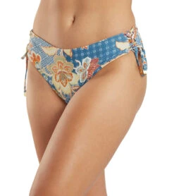 Azura Women's Azura Goa Midrise Tie Side Bikini Bottom -Swimwear Outlet 8647787872424 petrol 5a