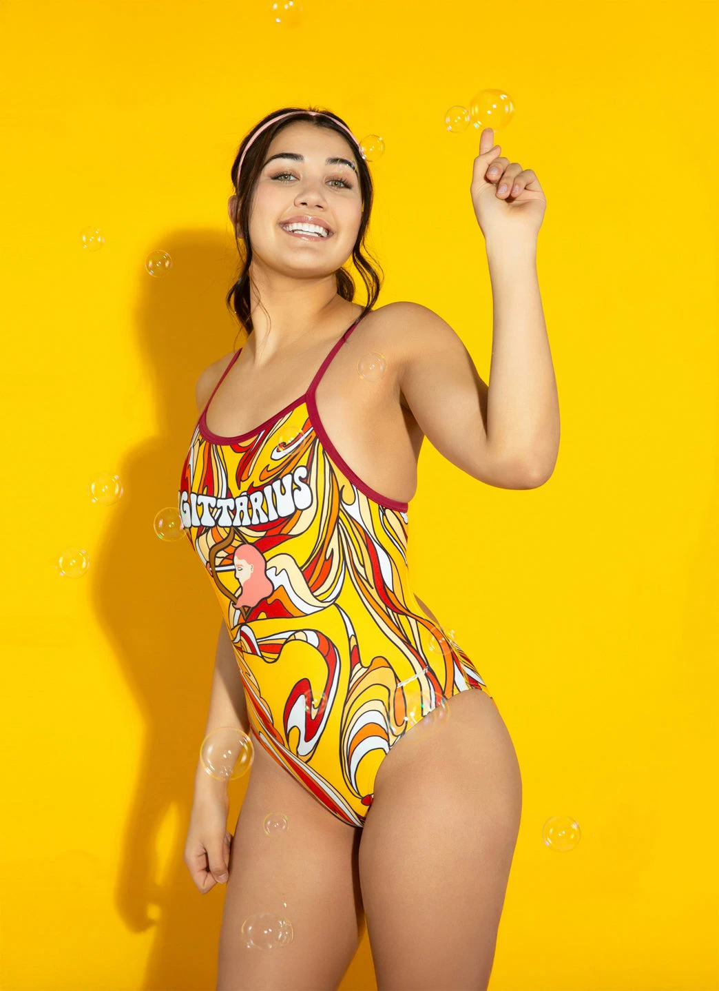 Sporti Groovy Zodiac Sagittarius Thin Strap One Piece Swimsuit (22-44) 6 Sporti Groovy Zodiac Sagittarius Thin Strap One Piece Swimsuit (22-44) - Image 4