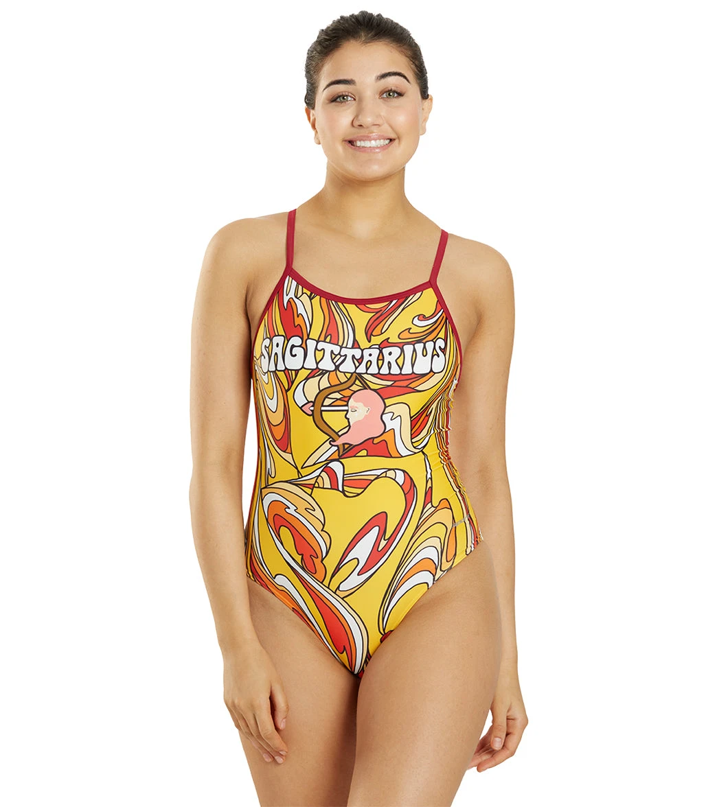 Sporti Groovy Zodiac Sagittarius Thin Strap One Piece Swimsuit (22-44) 8 Sporti Groovy Zodiac Sagittarius Thin Strap One Piece Swimsuit (22-44) - Image 6