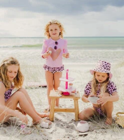 Snapper Rock Girls' Wild Love Long Sleeve Rash Guard Set (Baby, Toddler, Little Kid) 12 Snapper Rock Girls' Wild Love Long Sleeve Rash Guard Set (Baby, Toddler, Little Kid) -Swimwear Outlet 8647982612648 pink 4a