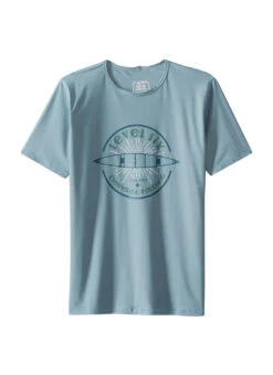 Level Six Men's Coastal Short Sleeve Loose Fitting Surf Tee -Swimwear Outlet 8648016167080 shadowblue 1a