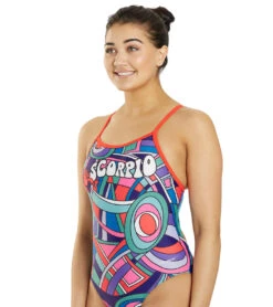 Sporti Groovy Zodiac Scorpio Thin Strap One Piece Swimsuit (22-44) -Swimwear Outlet 8648073511080 scorpio 9a