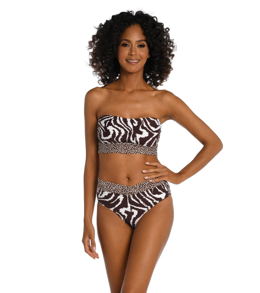 La Blanca Women's Fierce Lines Bandeau Midkini Bikini Top 5 La Blanca Women's Fierce Lines Bandeau Midkini Bikini Top - Image 3