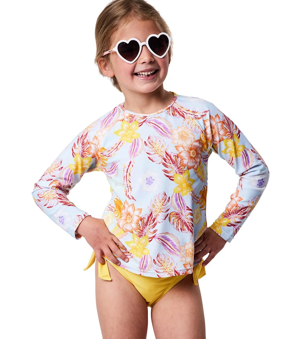 Snapper Rock Girls' Boho Tropical Sustainable Long Sleeve Rashguard (Big Kid) 5 Snapper Rock Girls' Boho Tropical Sustainable Long Sleeve Rashguard (Big Kid) - Image 3