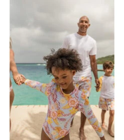 Snapper Rock Girls' Boho Tropical Frill Long Sleeve One Piece Swimsuit (Baby, Toddler, Little Kid) 15 Snapper Rock Girls' Boho Tropical Frill Long Sleeve One Piece Swimsuit (Baby, Toddler, Little Kid) -Swimwear Outlet 8648225816744 blue 3a