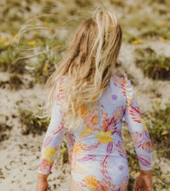 Snapper Rock Girls' Boho Tropical Frill Long Sleeve One Piece Swimsuit (Baby, Toddler, Little Kid) 20 Snapper Rock Girls' Boho Tropical Frill Long Sleeve One Piece Swimsuit (Baby, Toddler, Little Kid) -Swimwear Outlet 8648225816744 blue 8a