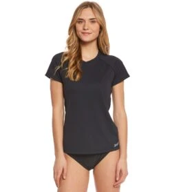 Xcel Women's VentX Short Sleeve Swim Shirt 38 Xcel Women's VentX Short Sleeve Swim Shirt -Swimwear Outlet 8648403681448 black