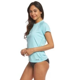 Xcel Women's VentX Short Sleeve Swim Shirt 28 Xcel Women's VentX Short Sleeve Swim Shirt -Swimwear Outlet 8648403681448 lightblue 2a
