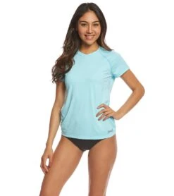 Xcel Women's VentX Short Sleeve Swim Shirt 30 Xcel Women's VentX Short Sleeve Swim Shirt -Swimwear Outlet 8648403681448 lightblue 4a