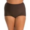 Topanga Plus Size Solid Conservative Brief Bikini Bottom 1 Topanga Plus Size Solid Conservative Brief Bikini Bottom -Swimwear Outlet 8648573878440 brown 1a
