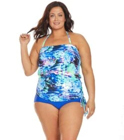 Topanga Plus Size Solid Conservative Brief Bikini Bottom -Swimwear Outlet 8648573878440 royal 4a