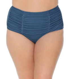 Raisins Women's Plus Size Indio Solids Costa High Waisted Bikini Bottom 32 Raisins Women's Plus Size Indio Solids Costa High Waisted Bikini Bottom -Swimwear Outlet 8648580792488 blue