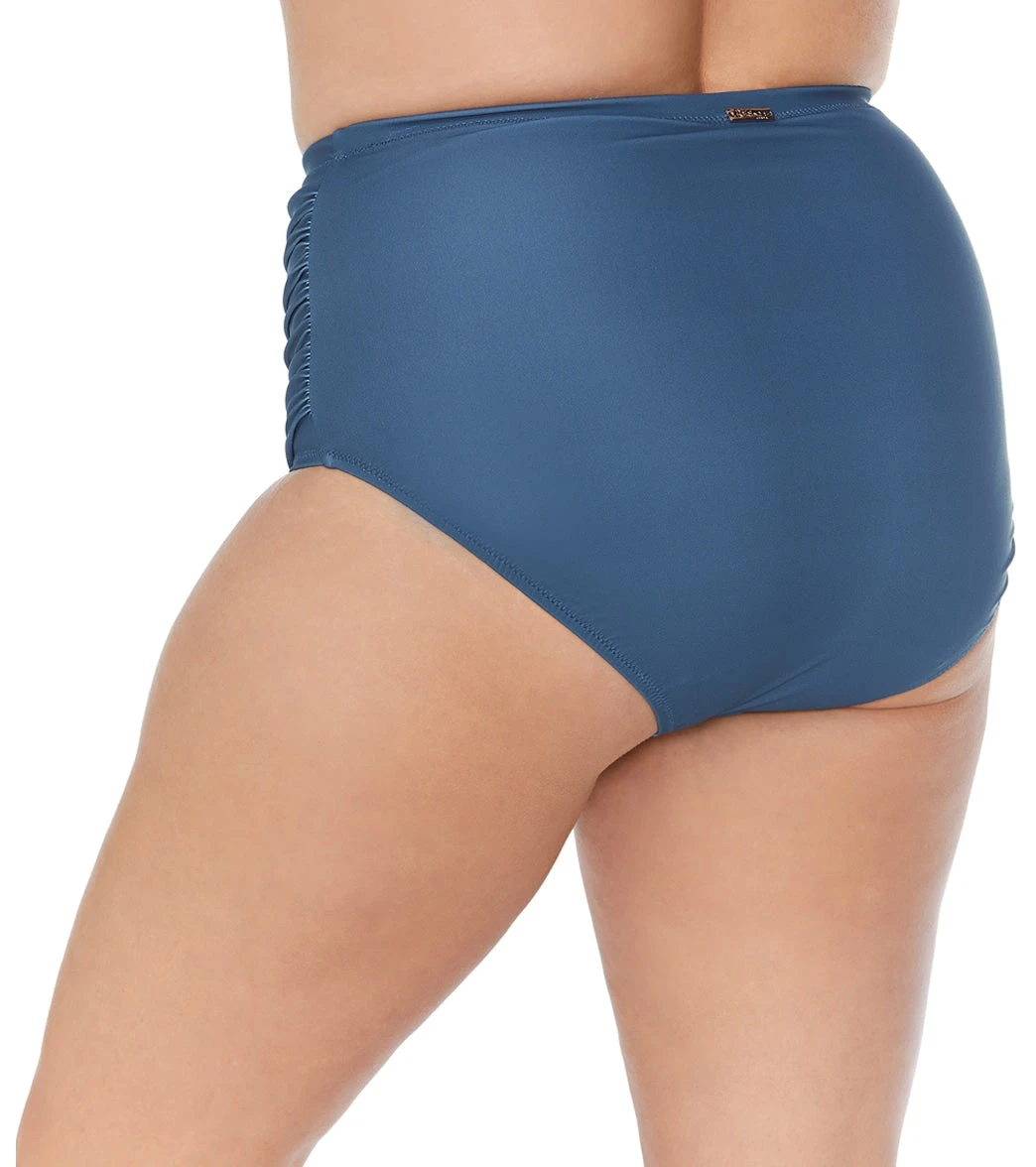 Raisins Women's Plus Size Indio Solids Costa High Waisted Bikini Bottom 14 Raisins Women's Plus Size Indio Solids Costa High Waisted Bikini Bottom - Image 12