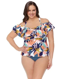 Raisins Women's Plus Size Indio Solids Costa High Waisted Bikini Bottom 30 Raisins Women's Plus Size Indio Solids Costa High Waisted Bikini Bottom -Swimwear Outlet 8648580792488 blue 3a