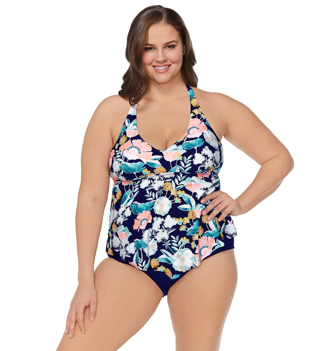 Raisins Women's Plus Size Indio Solids Costa High Waisted Bikini Bottom 5 Raisins Women's Plus Size Indio Solids Costa High Waisted Bikini Bottom - Image 3