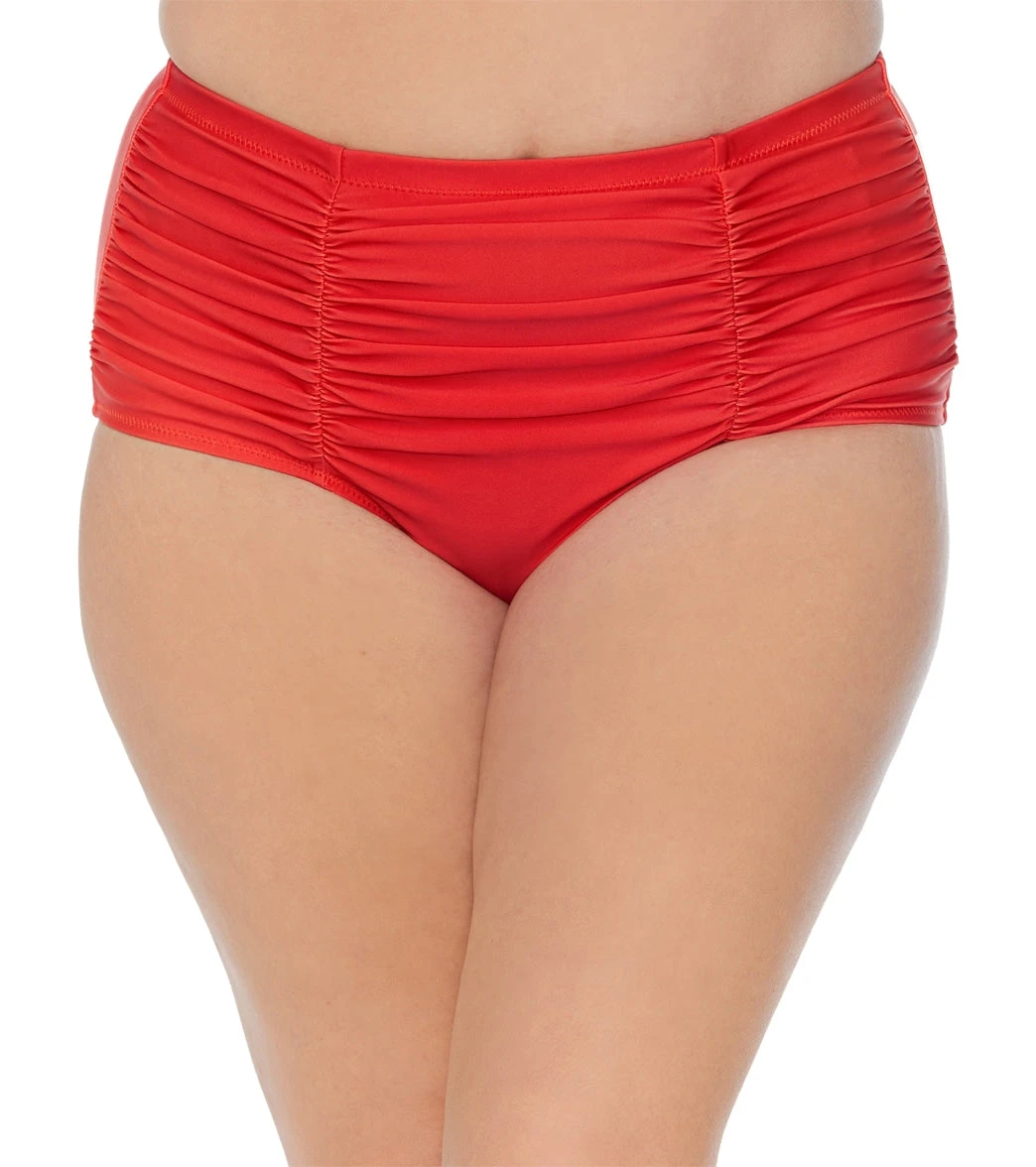 Raisins Women's Plus Size Indio Solids Costa High Waisted Bikini Bottom 8 Raisins Women's Plus Size Indio Solids Costa High Waisted Bikini Bottom - Image 6