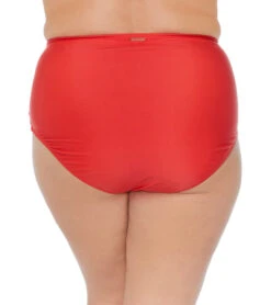 Raisins Women's Plus Size Indio Solids Costa High Waisted Bikini Bottom 24 Raisins Women's Plus Size Indio Solids Costa High Waisted Bikini Bottom -Swimwear Outlet 8648580792488 red 2a