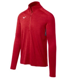 Mizuno Men's Alpha 1/2 Zip Pullover 25 Mizuno Men's Alpha 1/2 Zip Pullover -Swimwear Outlet 8648737783976 red