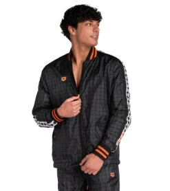 Arena Unisex 50th Anniversary Black Full Zip Jacket -Swimwear Outlet 8648764686504 blackmultiwhiteblack