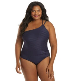 La Blanca Women's Plus Size Linea Costa One Shoulder One Piece Swimsuit 17 La Blanca Women's Plus Size Linea Costa One Shoulder One Piece Swimsuit -Swimwear Outlet 8648792211624 2t