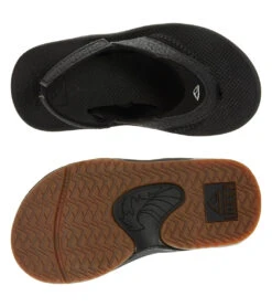 Reef Kids' Little Fanning Flip Flop (Toddler, Little Kid) -Swimwear Outlet 8648805286056 blacksilver 4a