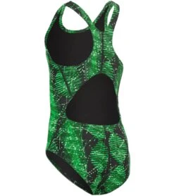 The Finals Girls' Edge Wave Back One Piece Swimsuit 32 The Finals Girls' Edge Wave Back One Piece Swimsuit -Swimwear Outlet 8648893202600 green 2a