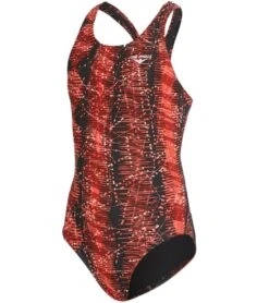 The Finals Girls' Edge Wave Back One Piece Swimsuit 26 The Finals Girls' Edge Wave Back One Piece Swimsuit -Swimwear Outlet 8648893202600 red