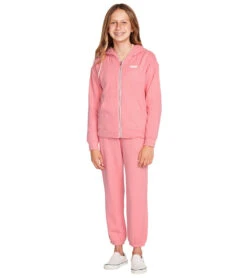 Volcom Girls' Lil Zip Fleece Hoodie (Big Kid) 37 Volcom Girls' Lil Zip Fleece Hoodie (Big Kid) -Swimwear Outlet 8648928821416 coralhaze 3a