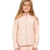 Volcom Girls' Lil Zip Fleece Hoodie (Big Kid) -Swimwear Outlet 8648928821416 hazeypink 1a