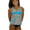 TYR Girls' Tutti Frutti Claire Tankini Top (Little Kid, Big Kid) 1 TYR Girls' Tutti Frutti Claire Tankini Top (Little Kid, Big Kid) -Swimwear Outlet 8648947138728 turquoise
