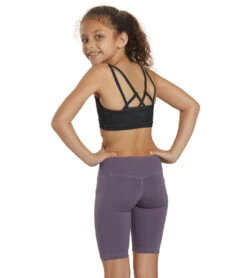 Everyday Yoga Girl Uphold Solid High Waisted Biker Shorts With Pocket -Swimwear Outlet 8648948580520 purpletaupe 3a