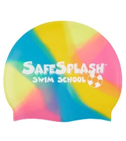 Sporti Safesplash Swim School Multi Color Silicone Swim Cap 19 Sporti Safesplash Swim School Multi Color Silicone Swim Cap -Swimwear Outlet 8649120907432 2t