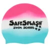 Sporti Safesplash Swim School Multi Color Silicone Swim Cap 1 Sporti Safesplash Swim School Multi Color Silicone Swim Cap -Swimwear Outlet 8649120907432 pinkbluetiedyemulti 1a